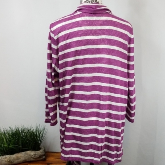 J. JILL Linen Waterfall Cardigan - Picture 6 of 9